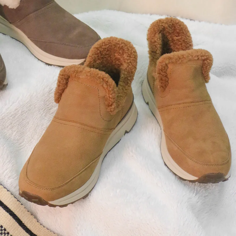 BMS Furry Ankle Boots (Toffee)