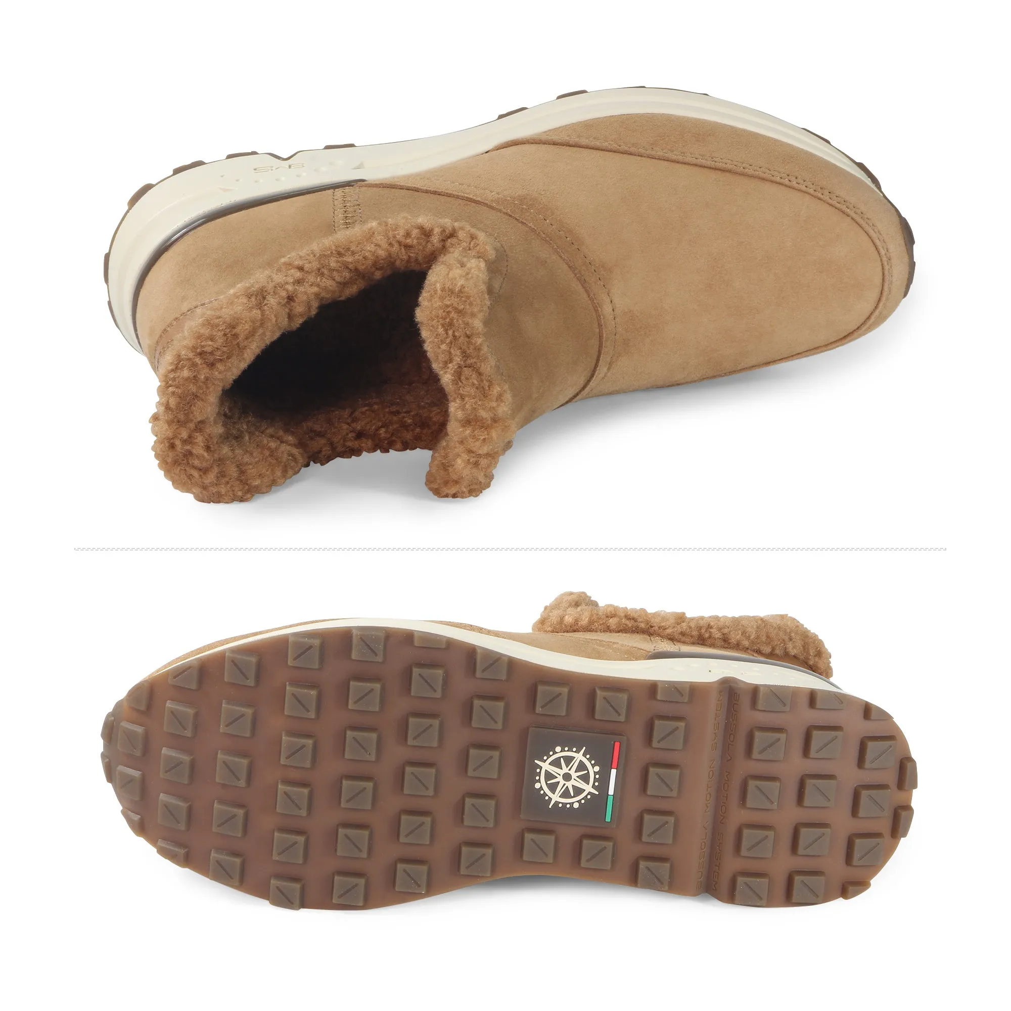 BMS Furry Ankle Boots (Toffee)