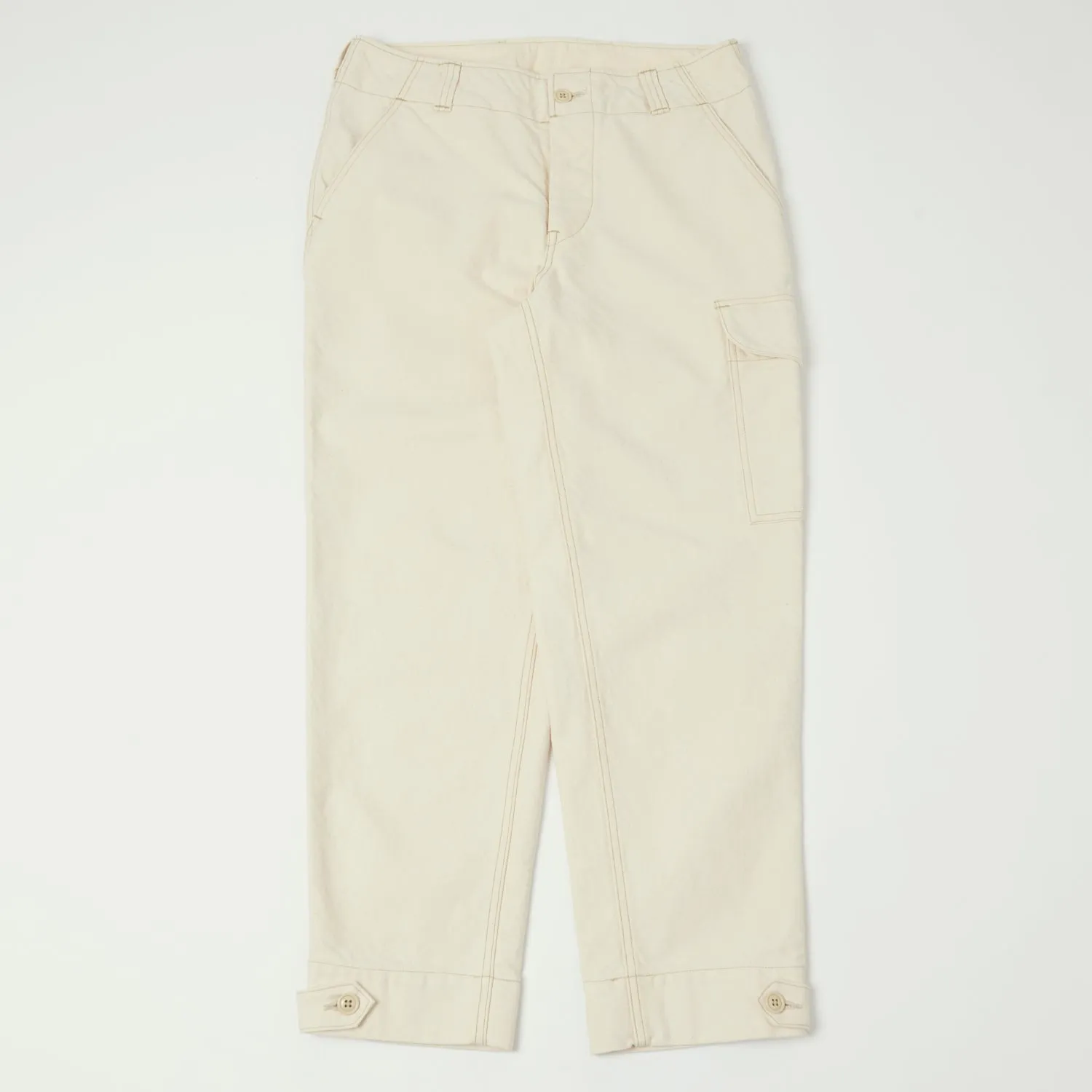 Freewheelers Aviators Trouser - Yarn-Dyed Raw White