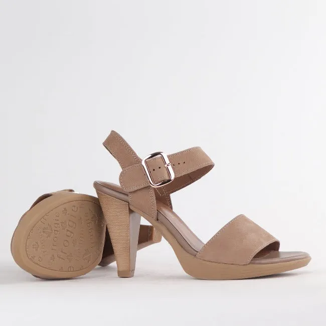 High heel Slingback Sandals in Stone Multi - 12511