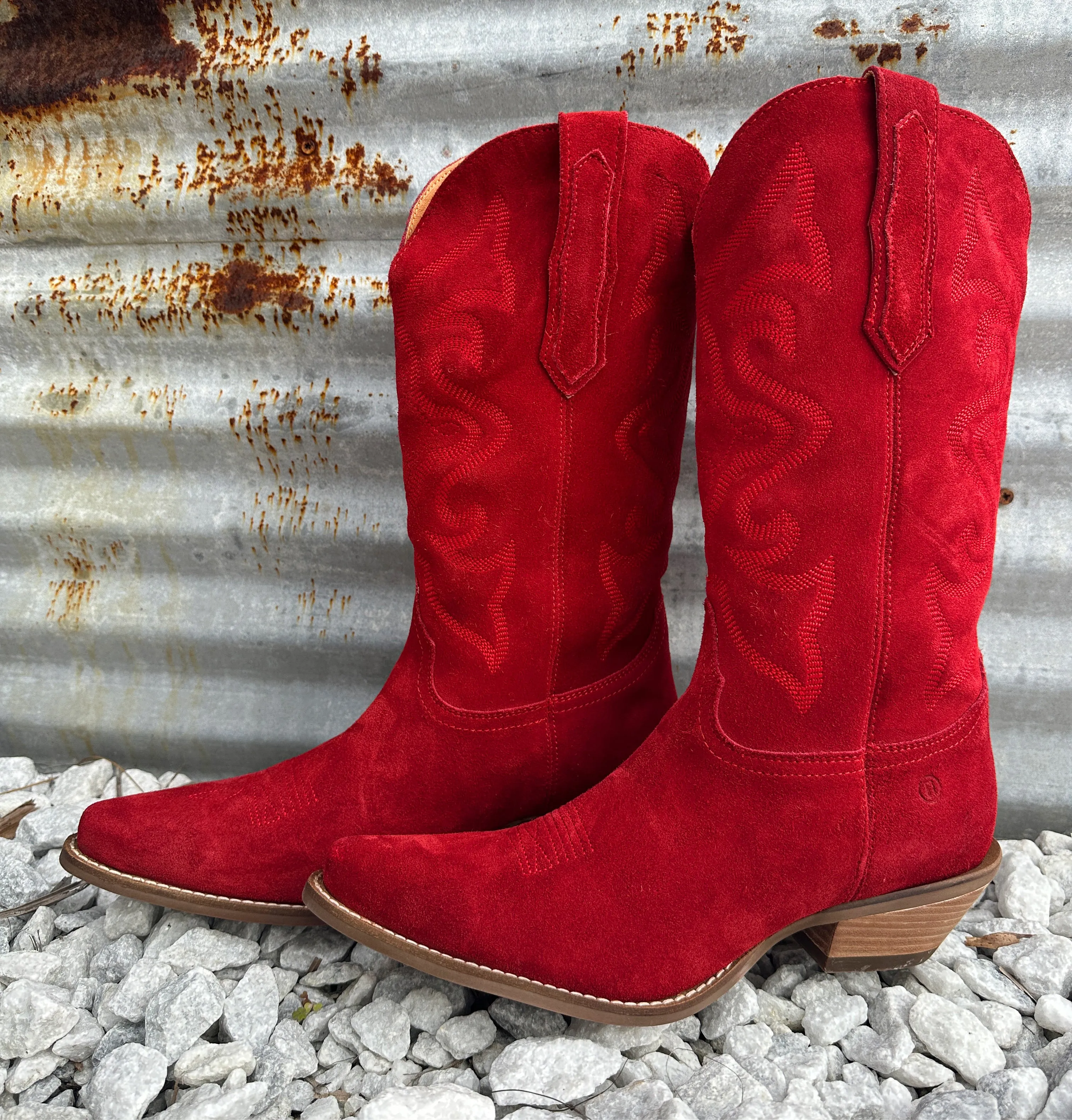 Homeward Bound Red Suede Boots (DS)