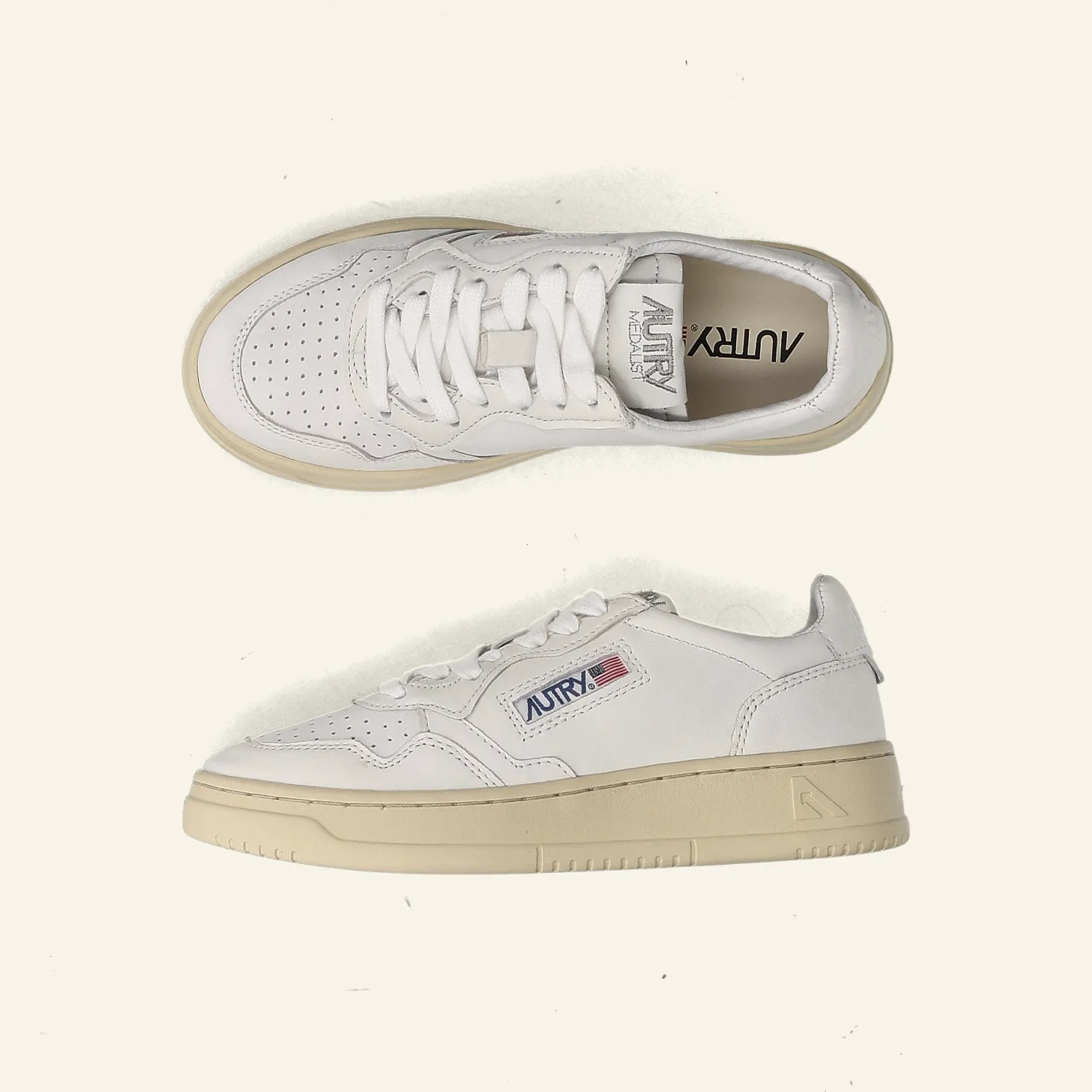 LOW SNEAKER 80's GG04 |  Goat White