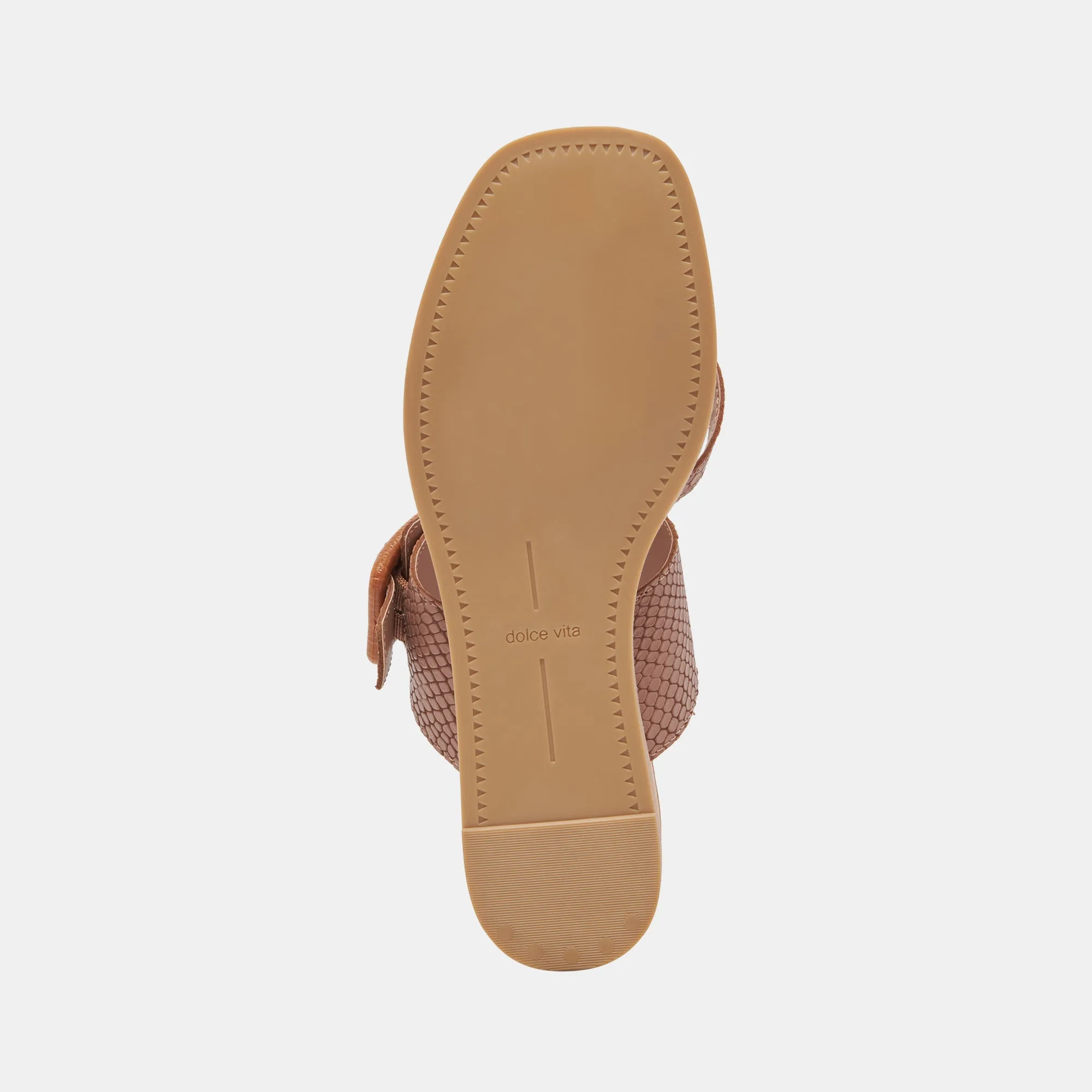 PERRIS SANDALS CAFE EMBOSSED LEATHER