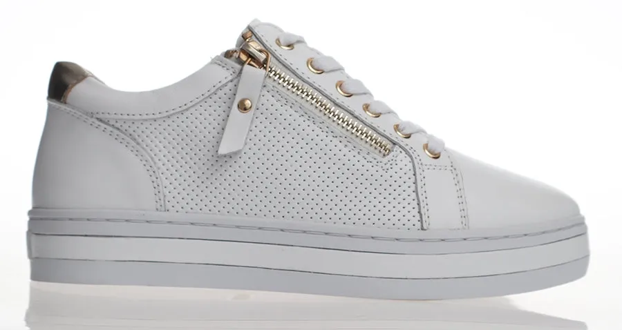 Pinny Sneaker - White/Gold