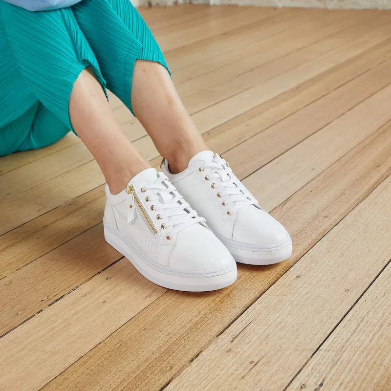 Pinny Sneaker - White/Gold