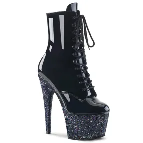 Pleaser Adore 1020LG Womens 7" Heel, Platform Front Lace Pole Dance Ankle Boots