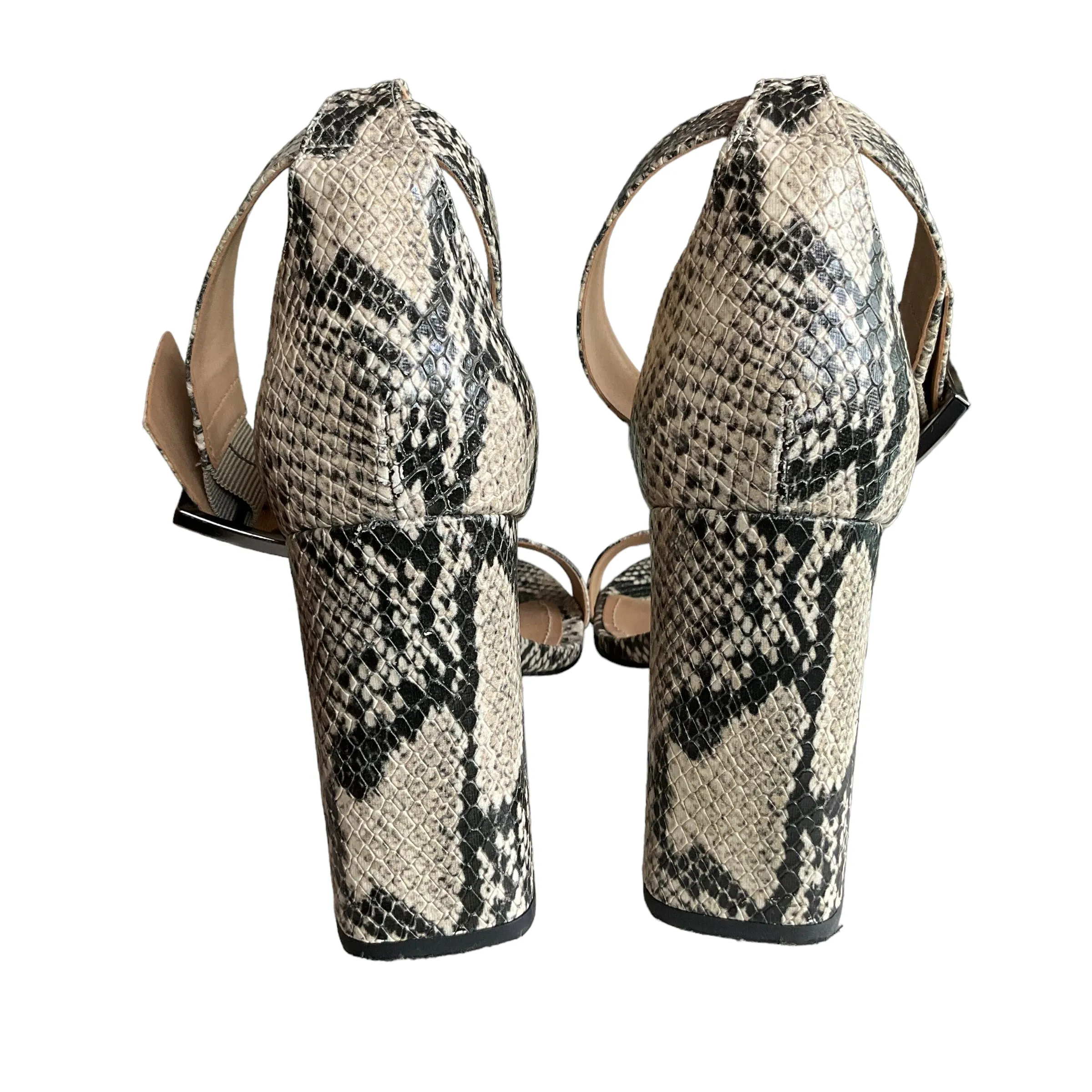 Schutz Stack Heel Sandal. Size 8
