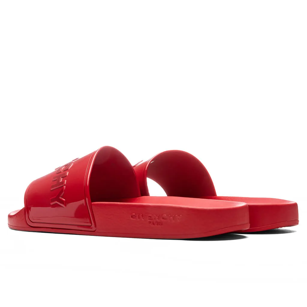 Slide Flat Sandal - Red