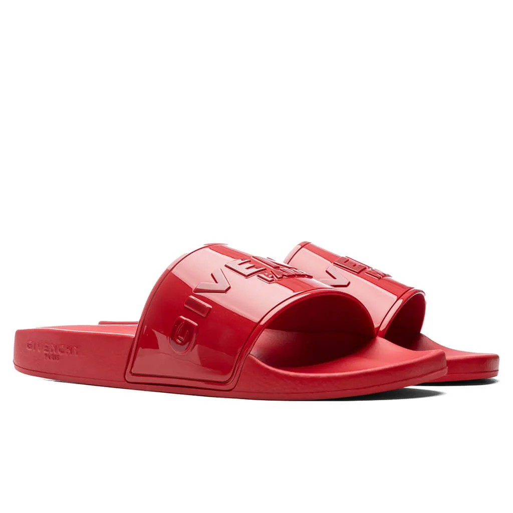 Slide Flat Sandal - Red
