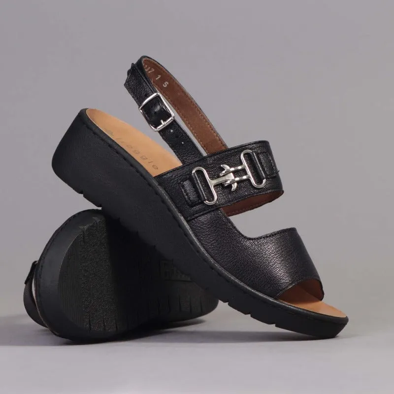 Slingback Sandal with Removable Footbed in Black - 12532