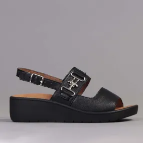 Slingback Sandal with Removable Footbed in Black - 12532