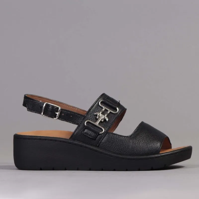 Slingback Sandal with Removable Footbed in Black - 12532