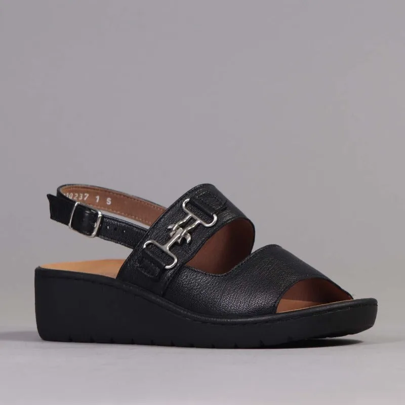 Slingback Sandal with Removable Footbed in Black - 12532