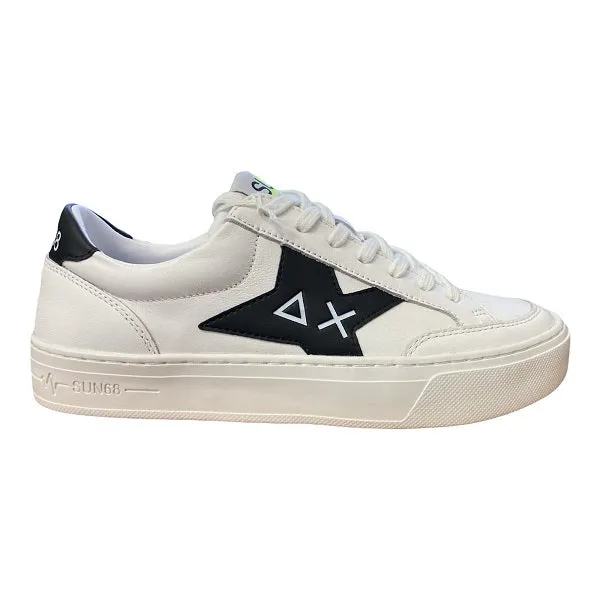 Sun68 Sneaker Skate low shoe in leather Z32125 0111 white-black