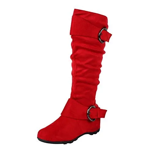 Women's Dhaka Buckle Design Ridding Boots