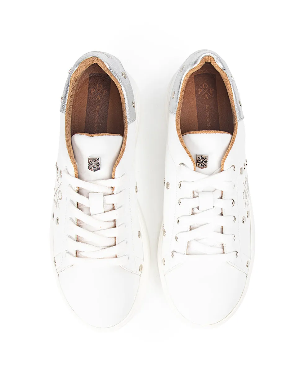 Zapatilla Vicort Adornos Blanco