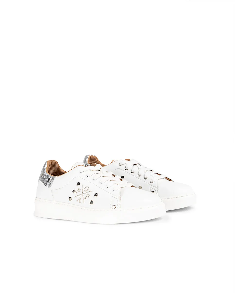 Zapatilla Vicort Adornos Blanco